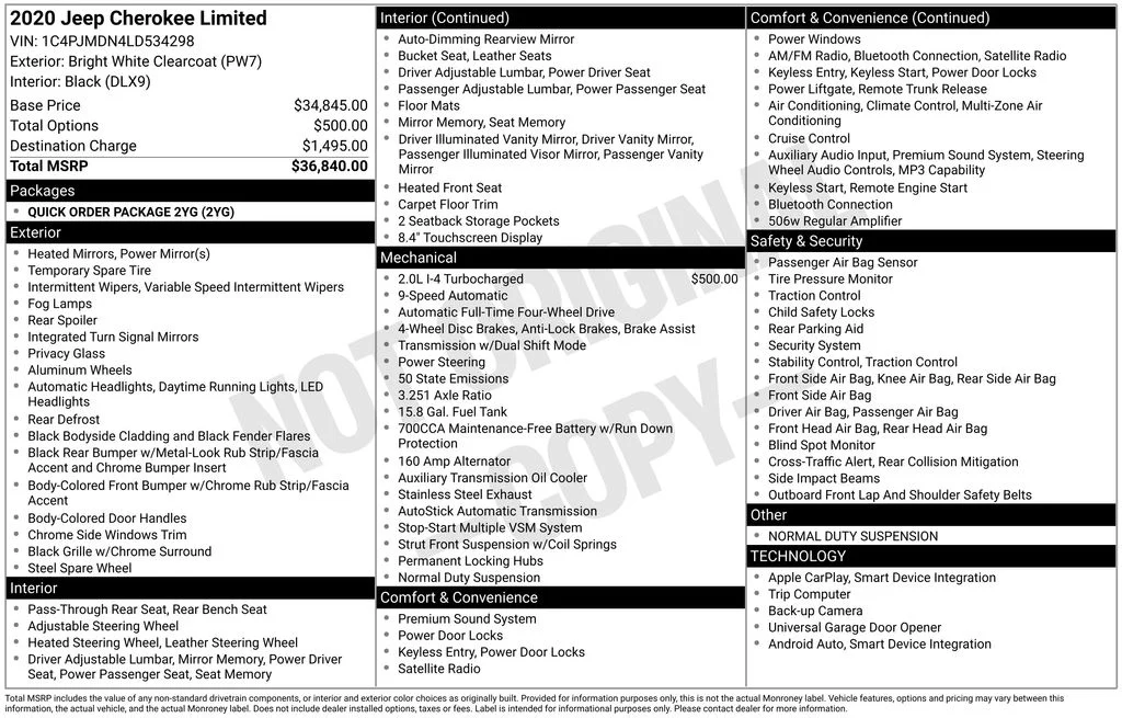 Used 2020 White Jeep Limited image 17