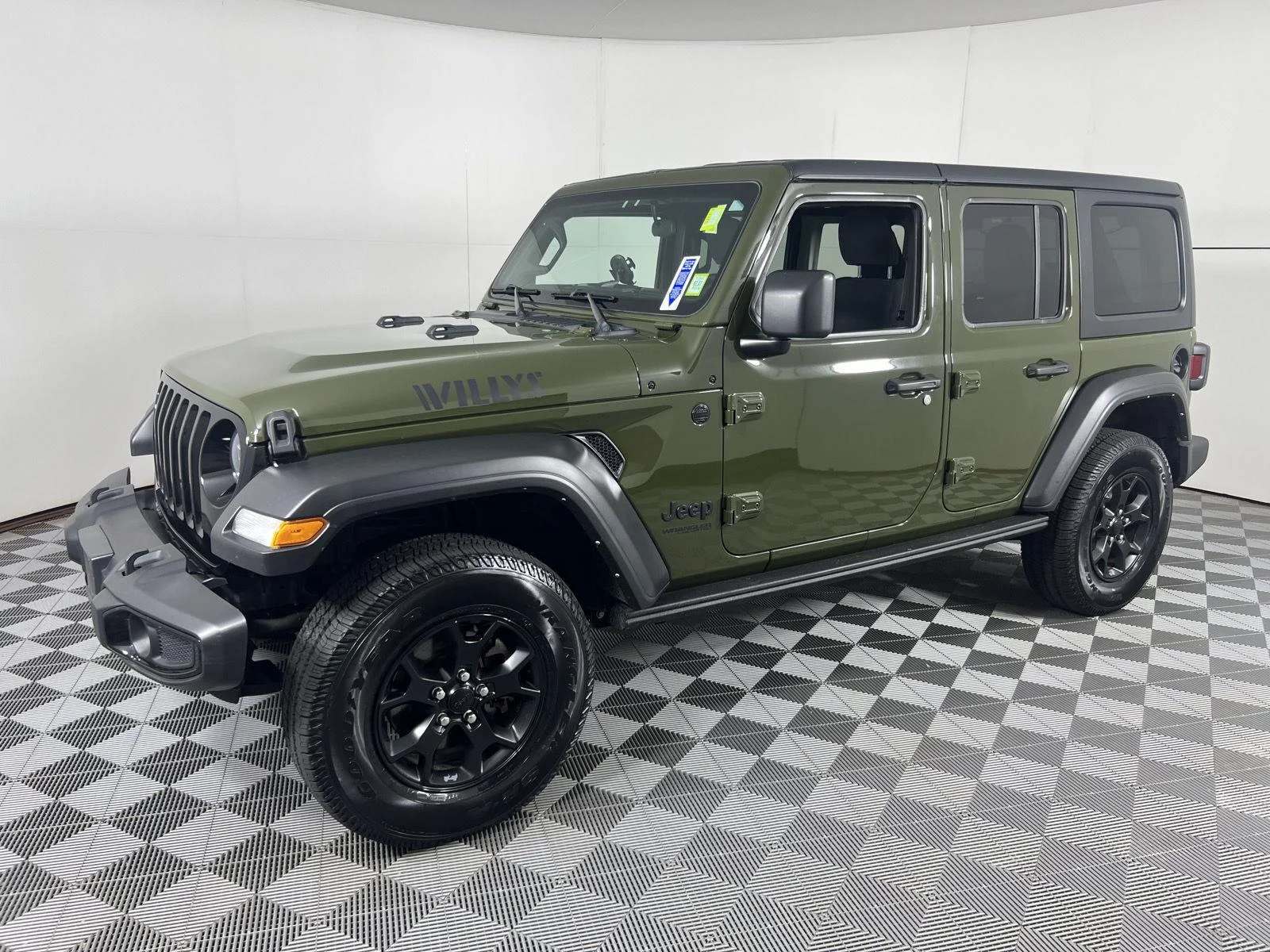 Used 2022 Sarge Green Clearcoat Jeep Unlimited Willys image 8