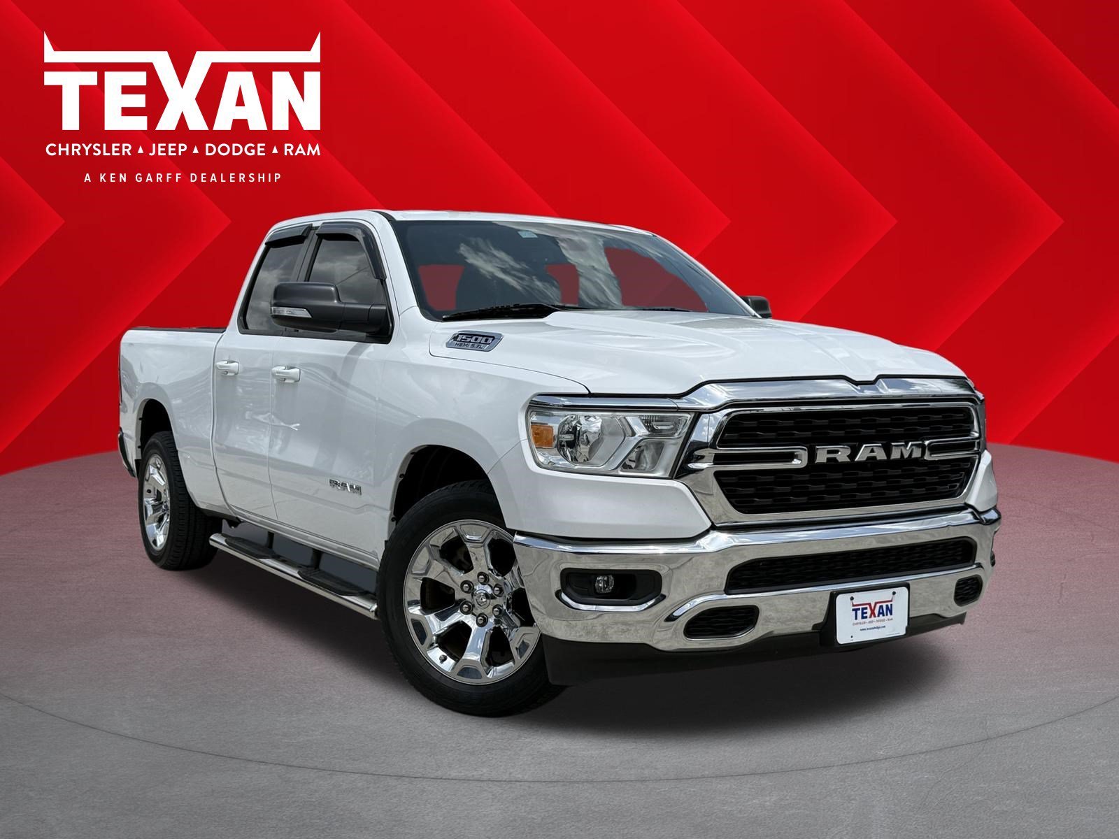 Used 2022 Bright White Clearcoat Ram Lone Star image 1