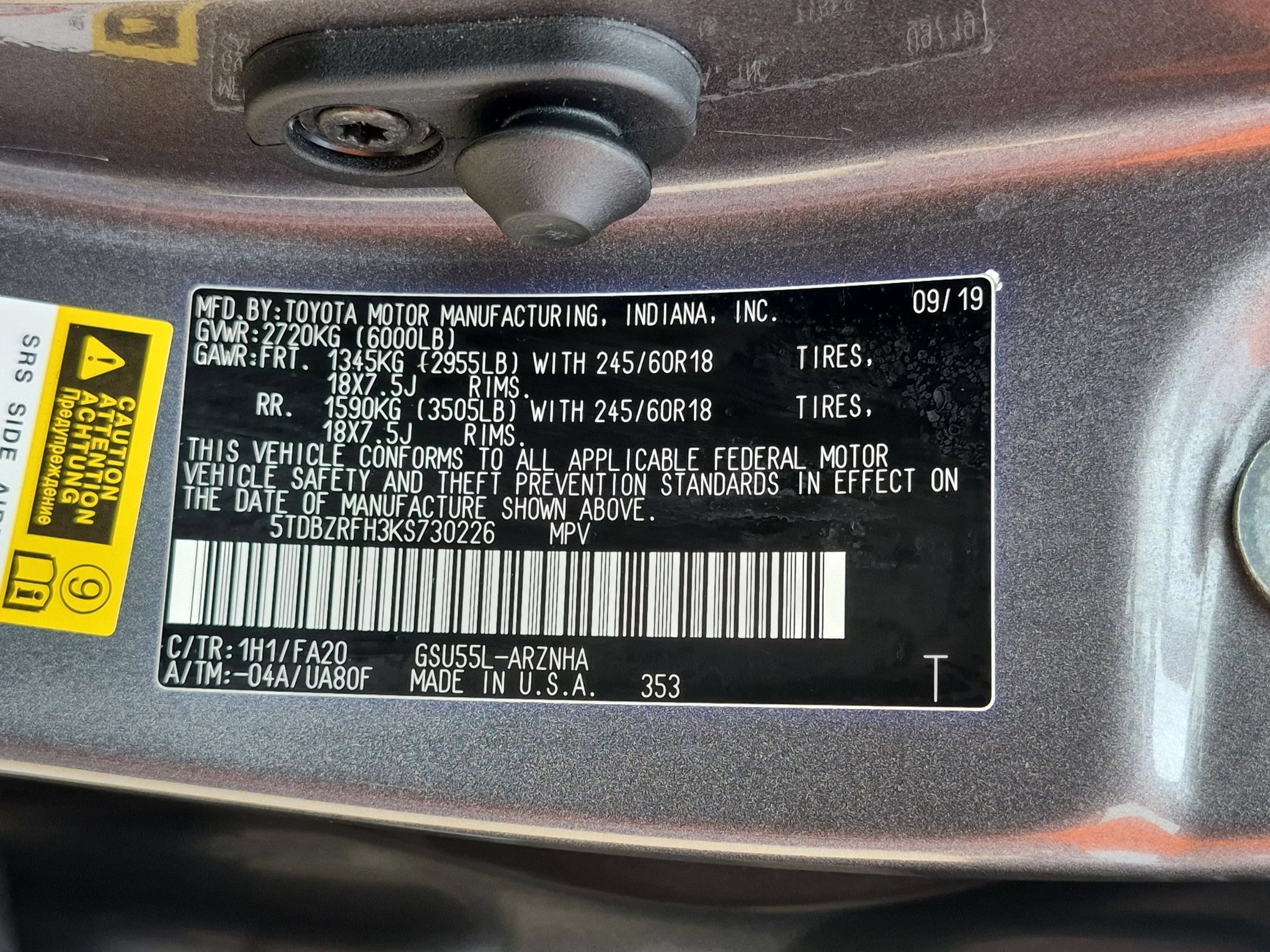Used 2019 Predawn Gray Mica Toyota LE Plus AWD image 32