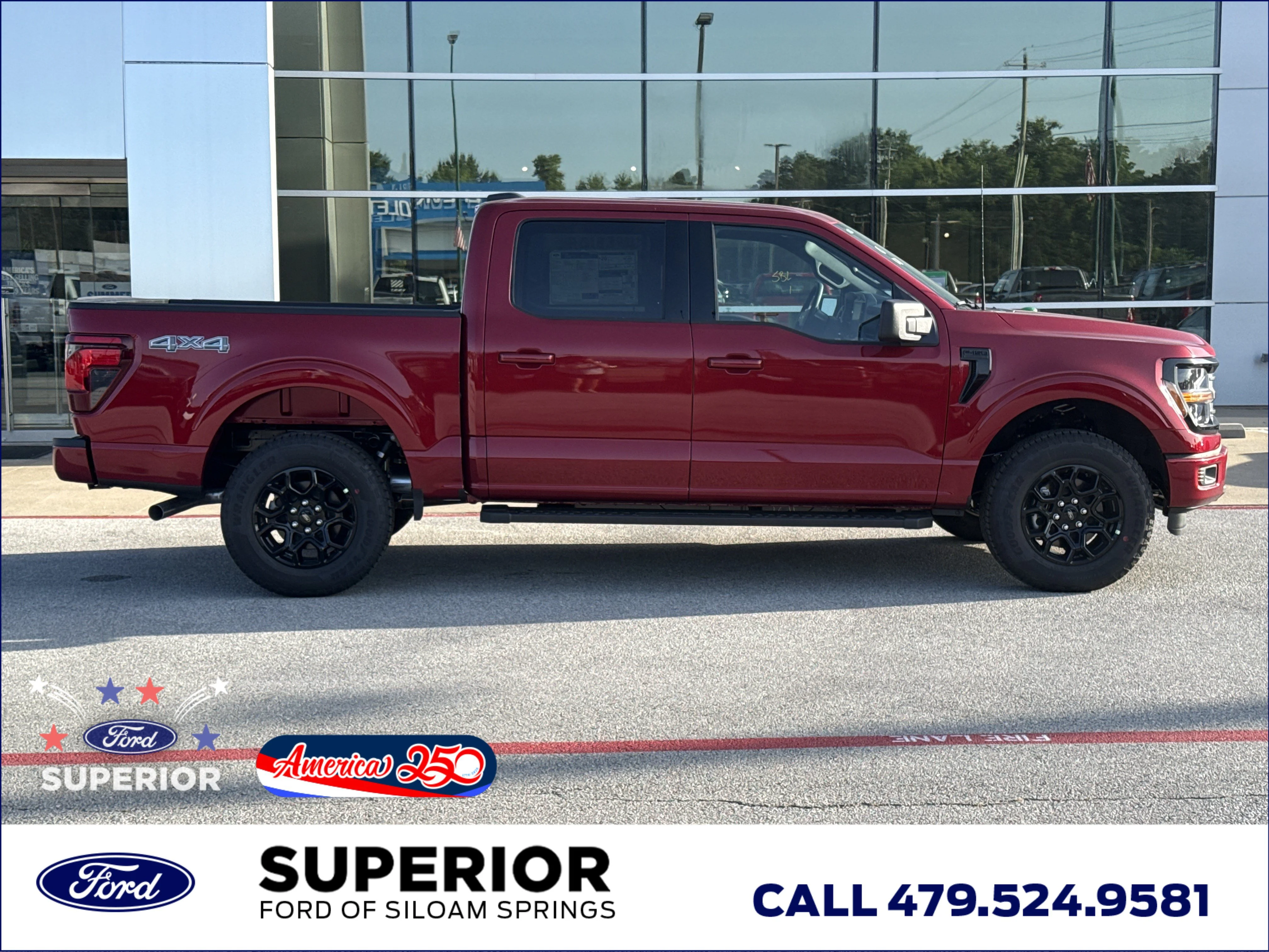 New 2026 Ruby Red Metallic Tinted Clearcoat Ford XLT 4WD image 2