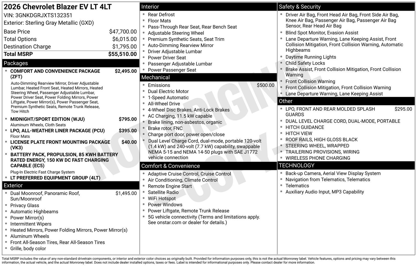 New 2026 Sterling Gray Metallic Chevrolet LT image 15