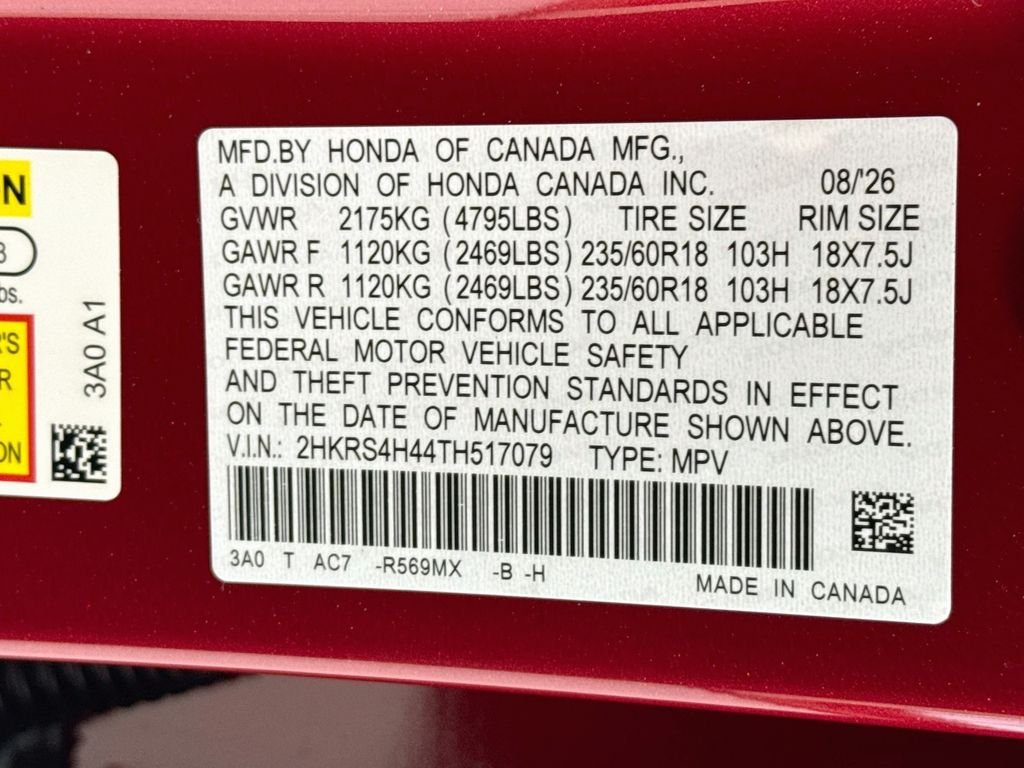 New 2026 Radiant Red Metallic Honda EX image 32
