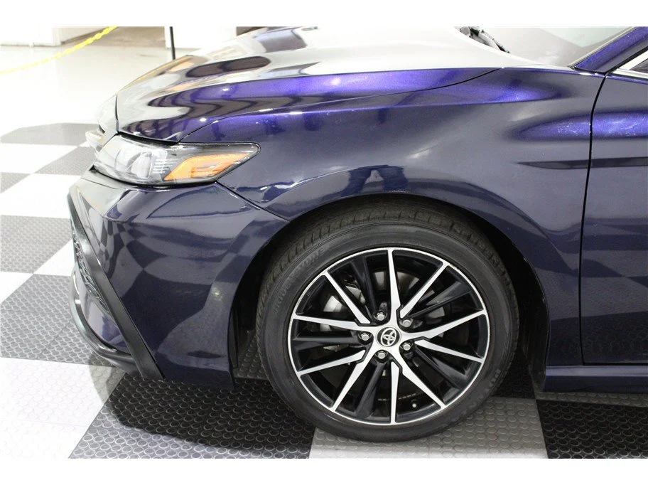 Used 2021 Blue Toyota SE Sedan 4D image 9