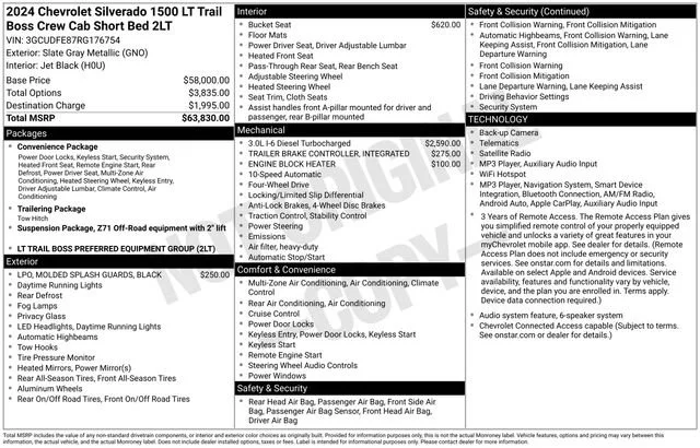 Used 2024 Slate Gray Metallic Chevrolet LT Trail Boss image 5