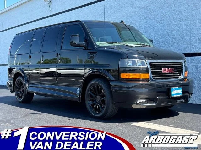 Used 2021 ONYX BLACK GMC CARGO image 1