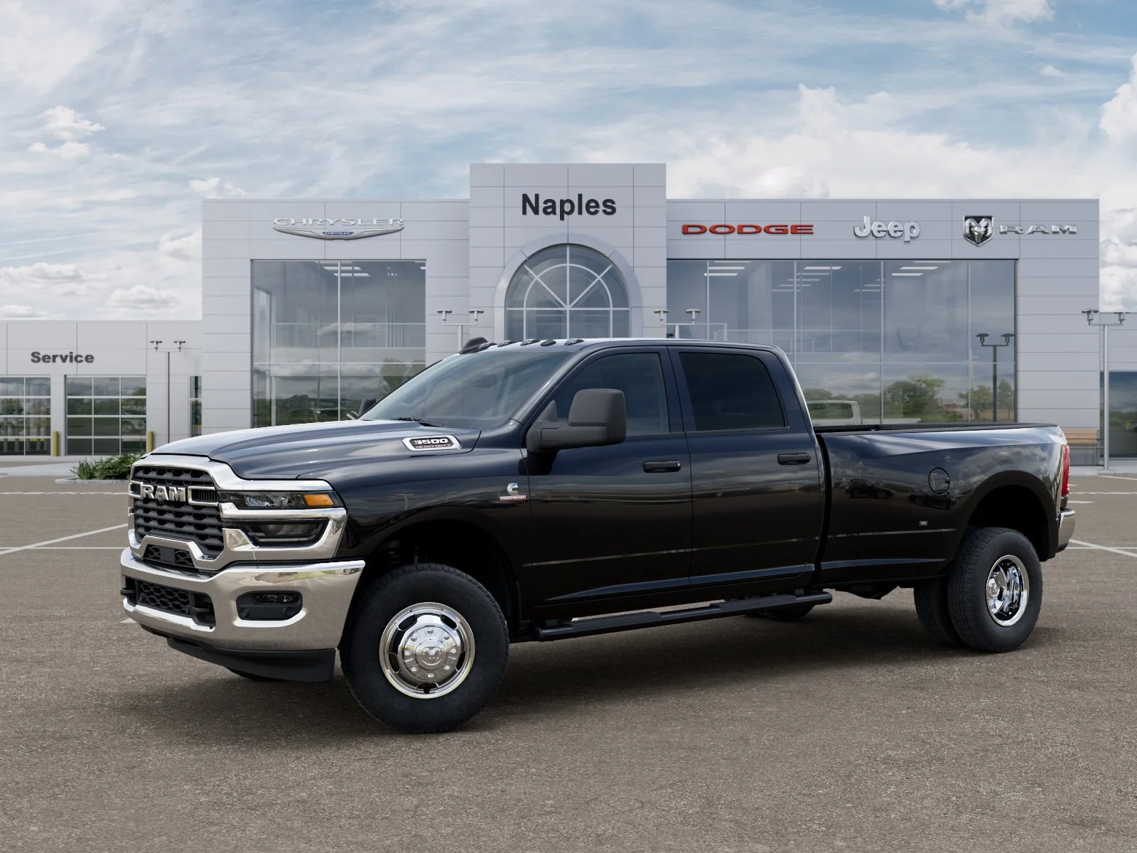 New 2026 Diamond Black Crystal Pearl-Coat Exterior Paint RAM Tradesman image 2