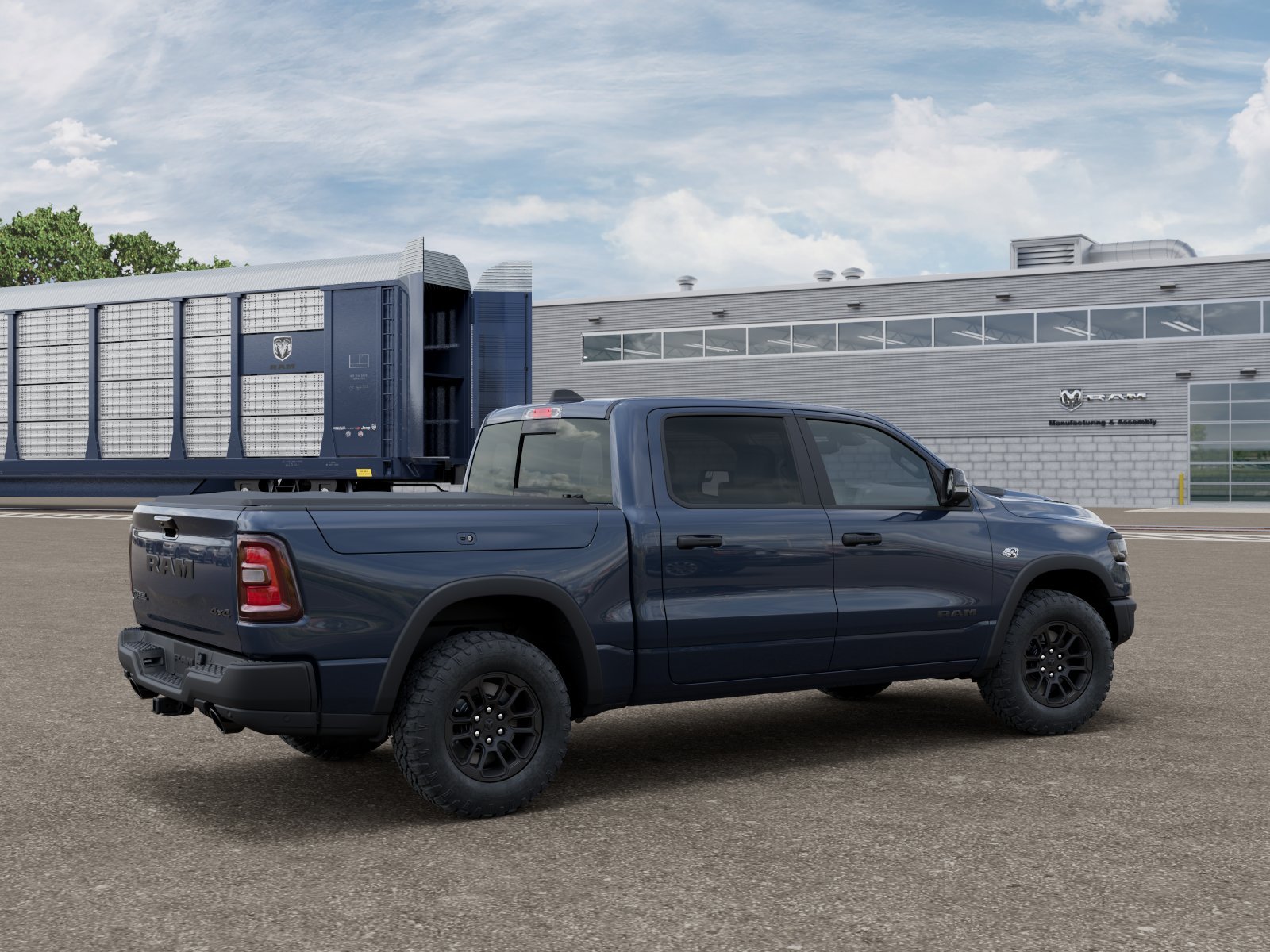 New 2026 Forged Blue Metallic Exterior Paint RAM Rebel image 2