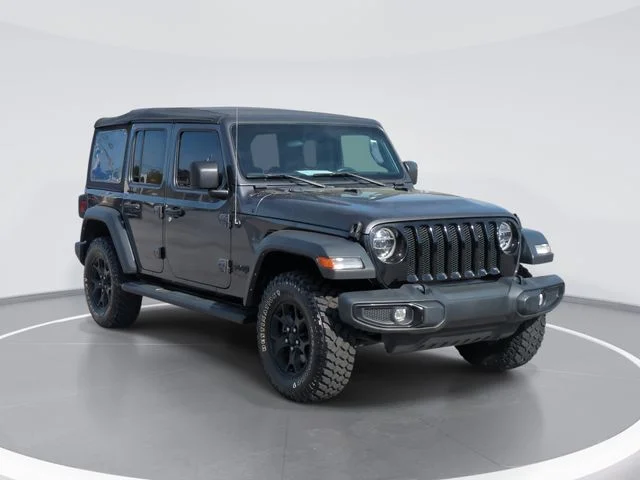 Used 2021 Gray Jeep Unlimited Willys image 1