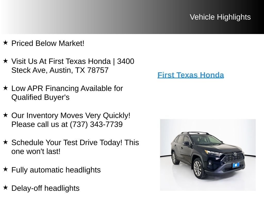 Used 2022 Midnight Black Metallic Toyota XLE Premium image 9