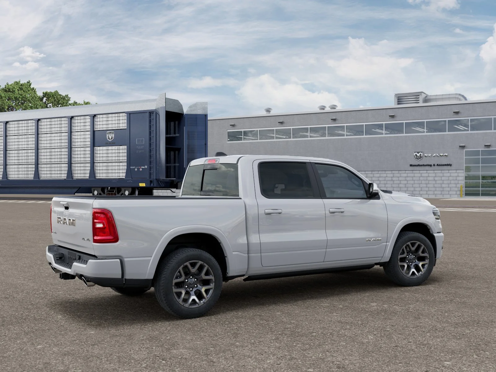 New 2026 Bright White Clear-Coat Exterior Paint RAM Laramie image 2