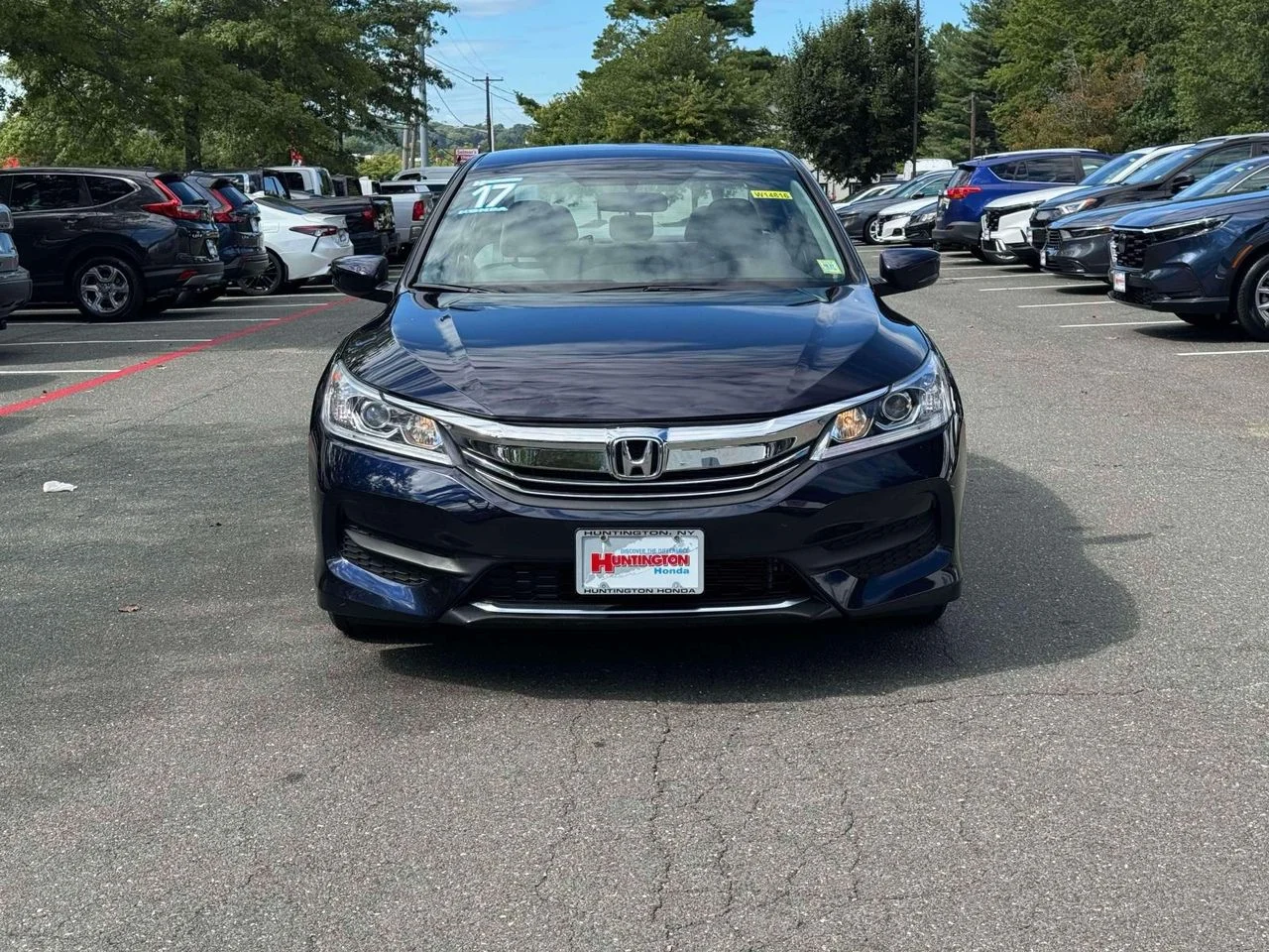 Used 2017 Deep Blue Opal Metallic Honda LX image 2