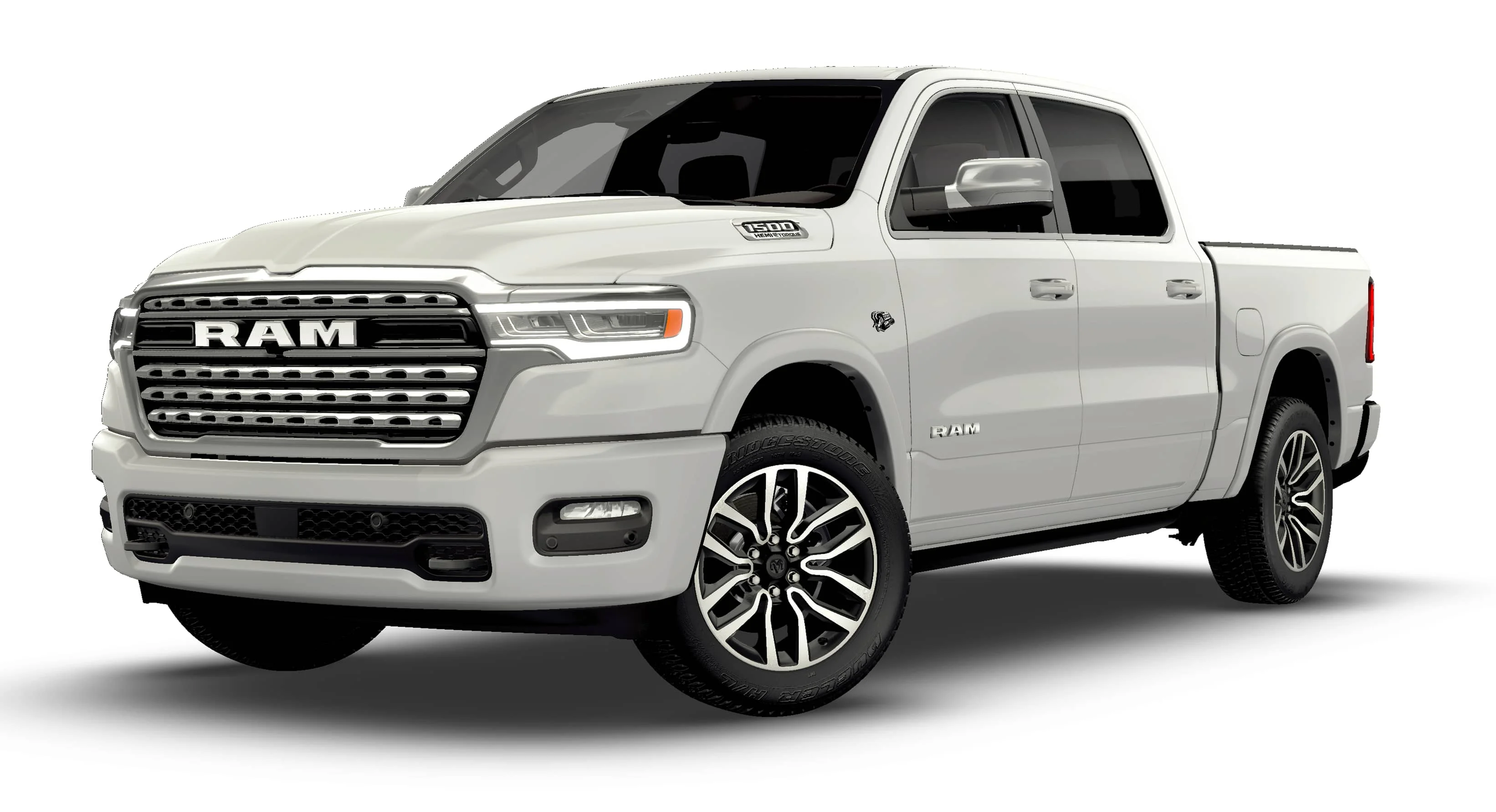 New 2026 Bright White Clear-Coat Exterior Paint RAM Limited Longhorn image 1