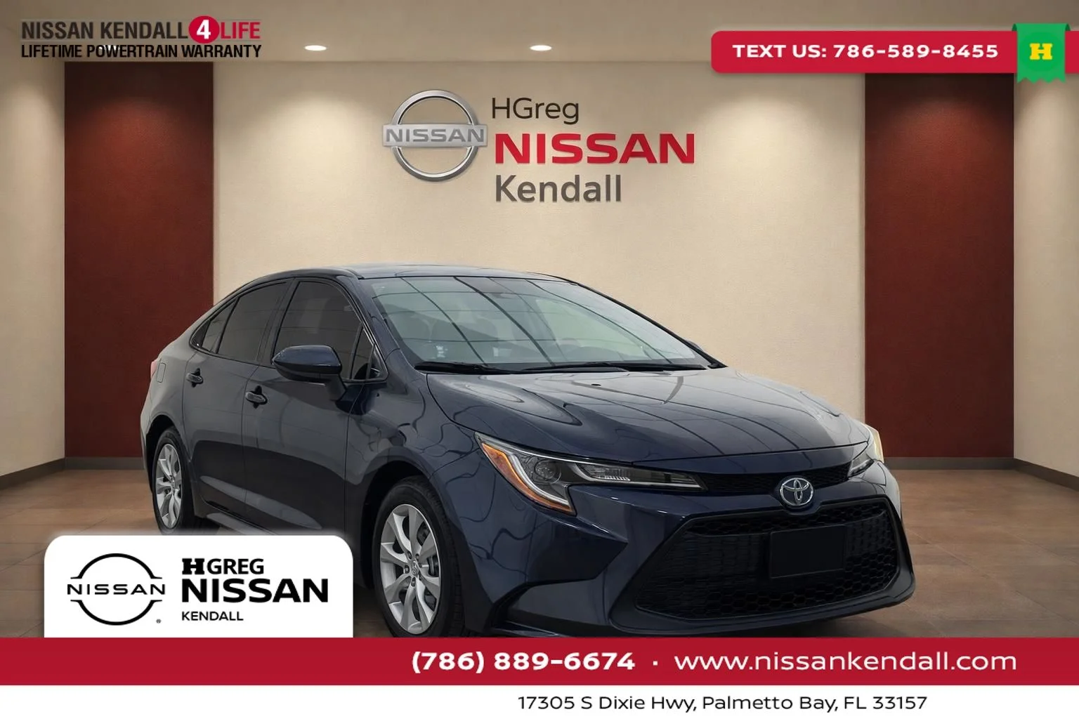 Used 2024 Blue Toyota LE image 1