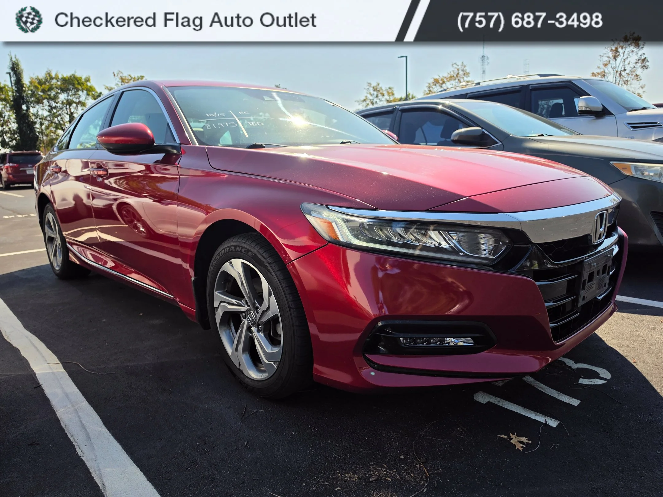Used 2020 Radiant Red Metallic Honda EX image 3