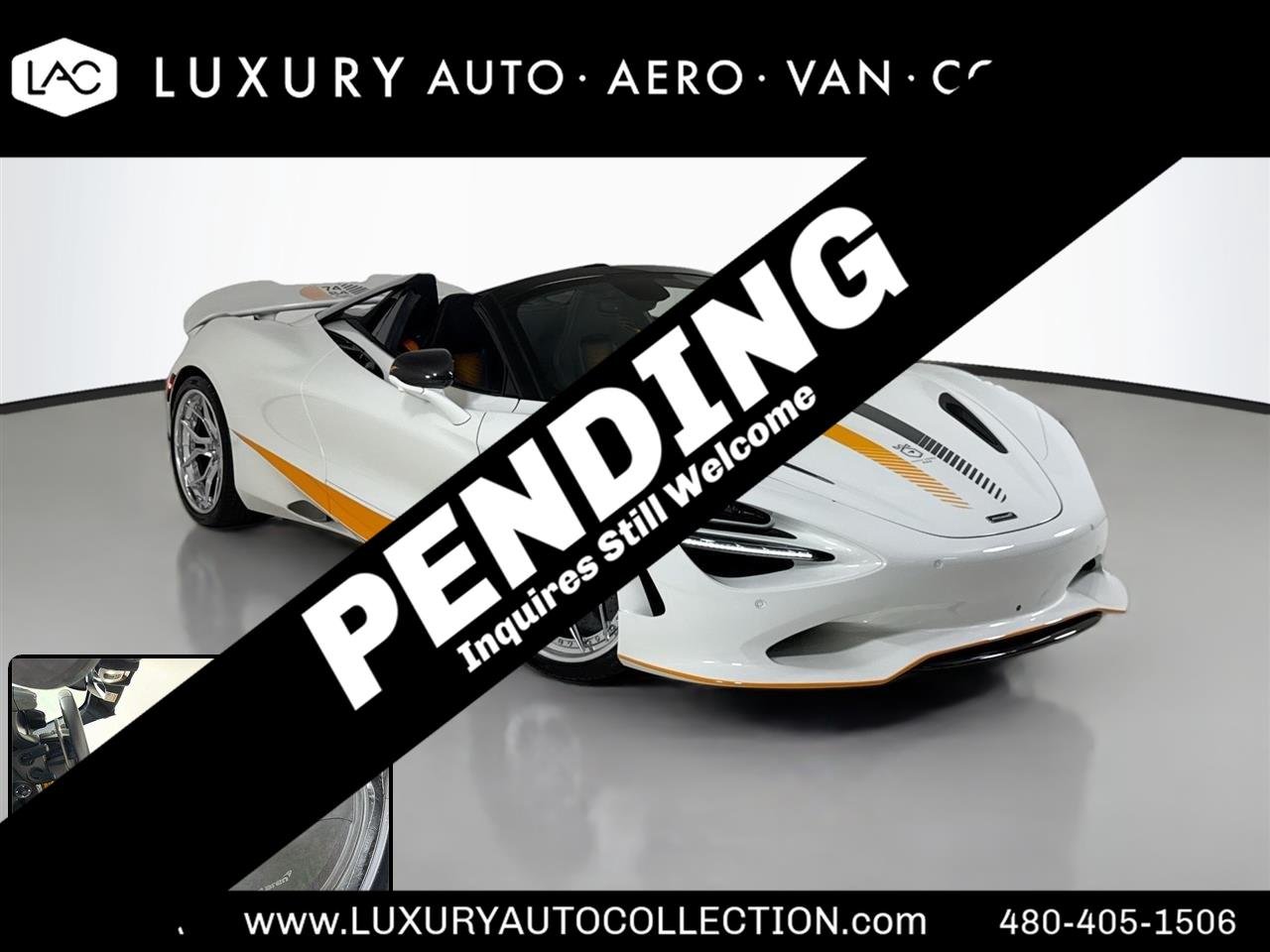 Used 2024 Monaco White 60th Anniversary Triple Crown McLaren Spider | 468K MSRP image 1