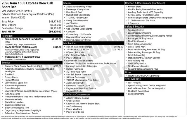 2026 RAM 1500 Express 4x4 Crew Cab 5'7's photo