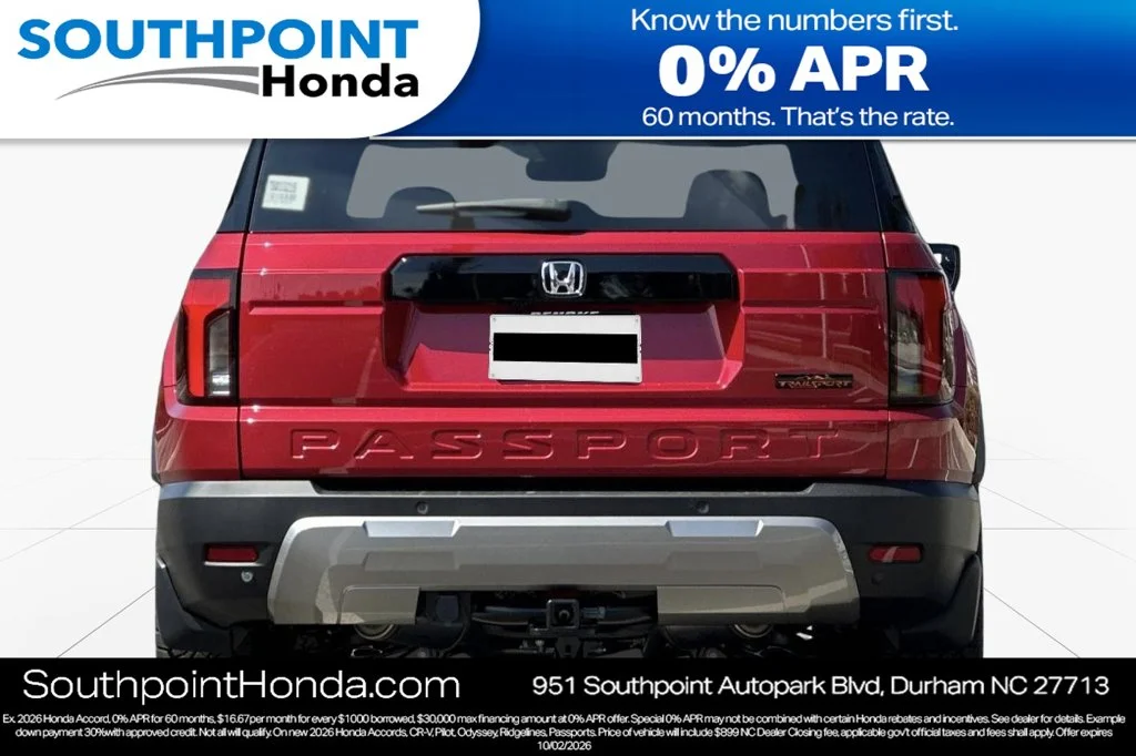 New 2026 Radiant Red Metallic II Honda TrailSport Blackout image 5