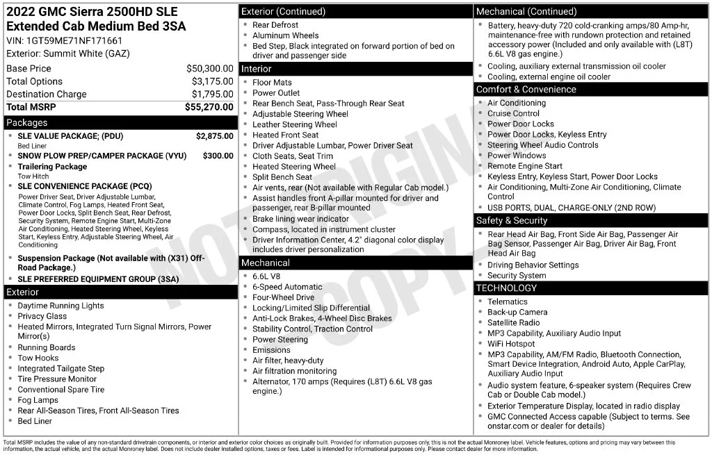 Used 2022 White GMC SLE image 6