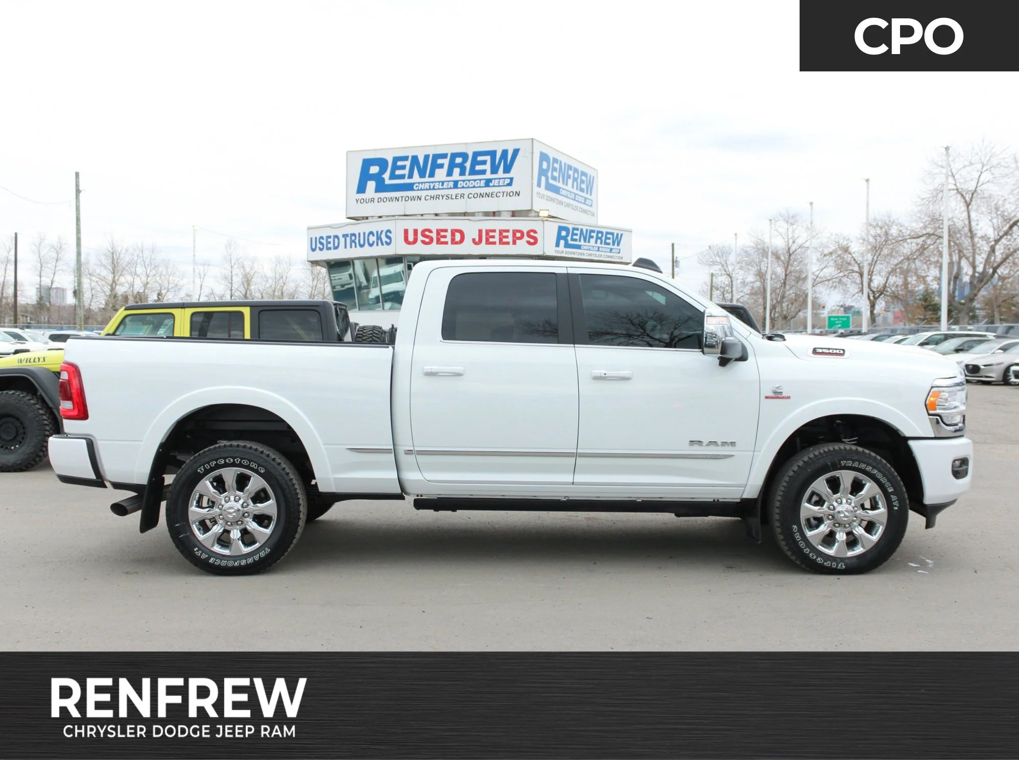 Certified Used 2024 White RAM Limited * | Cummins | 5th Wheel & Gooseneck | Adaptive Cruise | Running Boards image 1