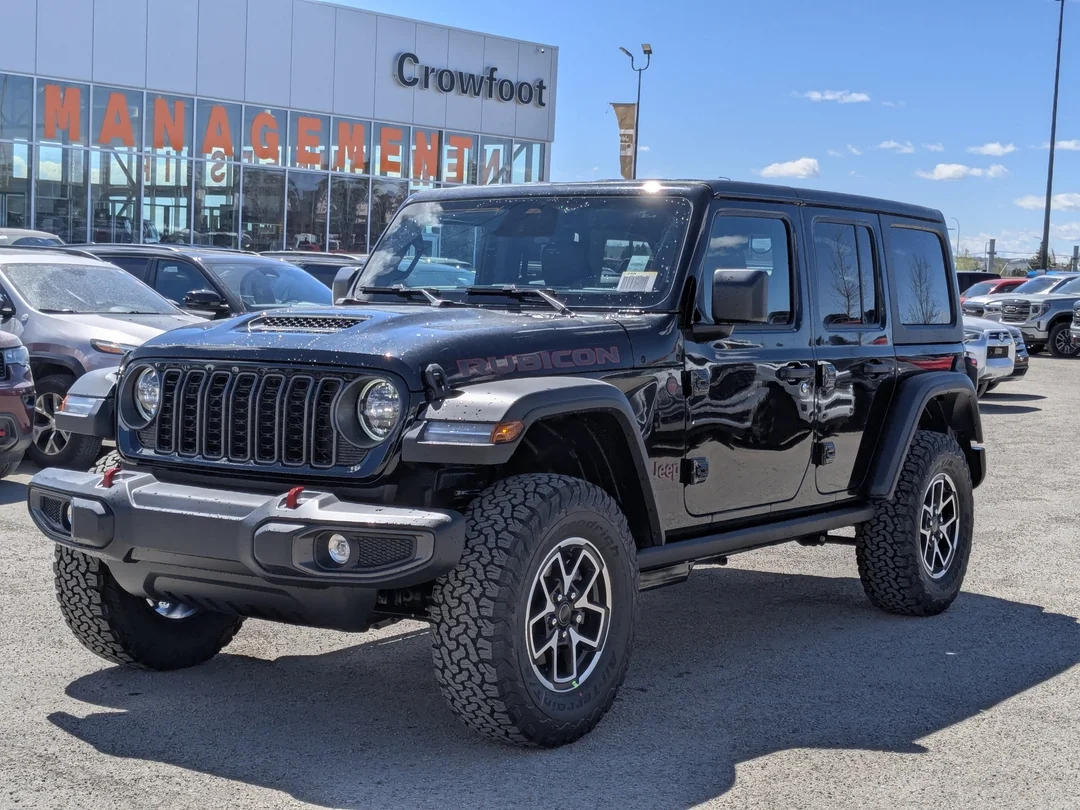 New 2026 Black Jeep Rubicon - - 4x4 - 3.6L V6 - Nappa Leather - 3-Pc Hardtop - Steel Perf Hood & More! image 4