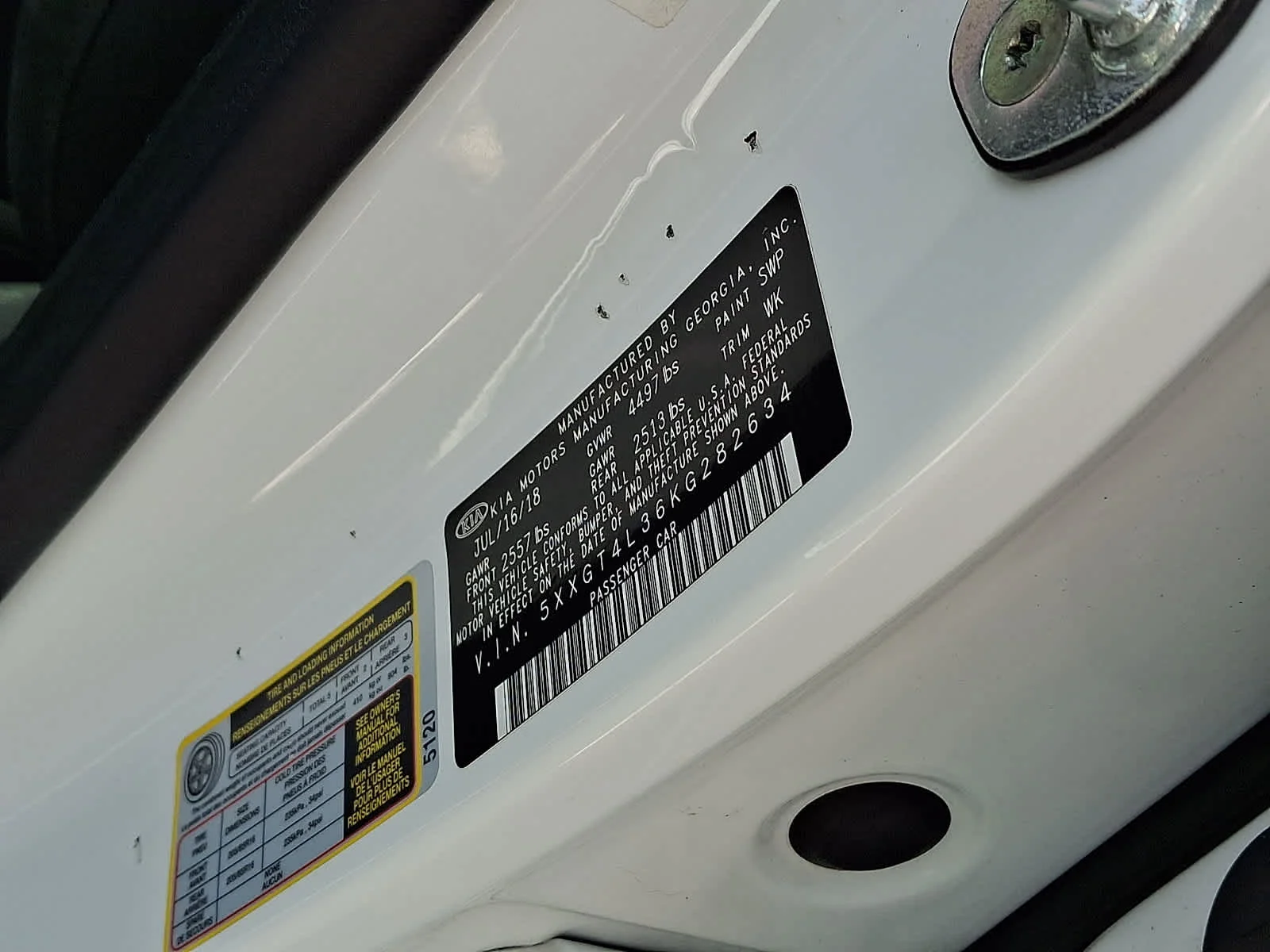 Used 2019 Snow White Pearl Kia LX image 29