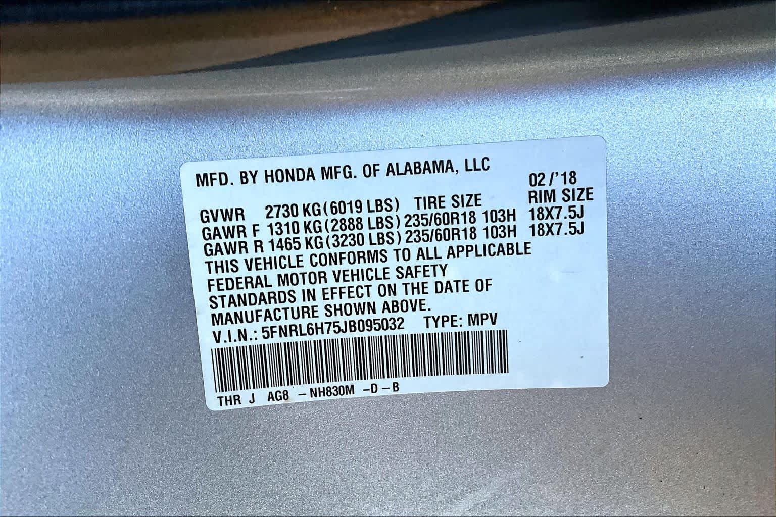 Used 2018 Lunar Silver Metallic Honda EX-L image 34
