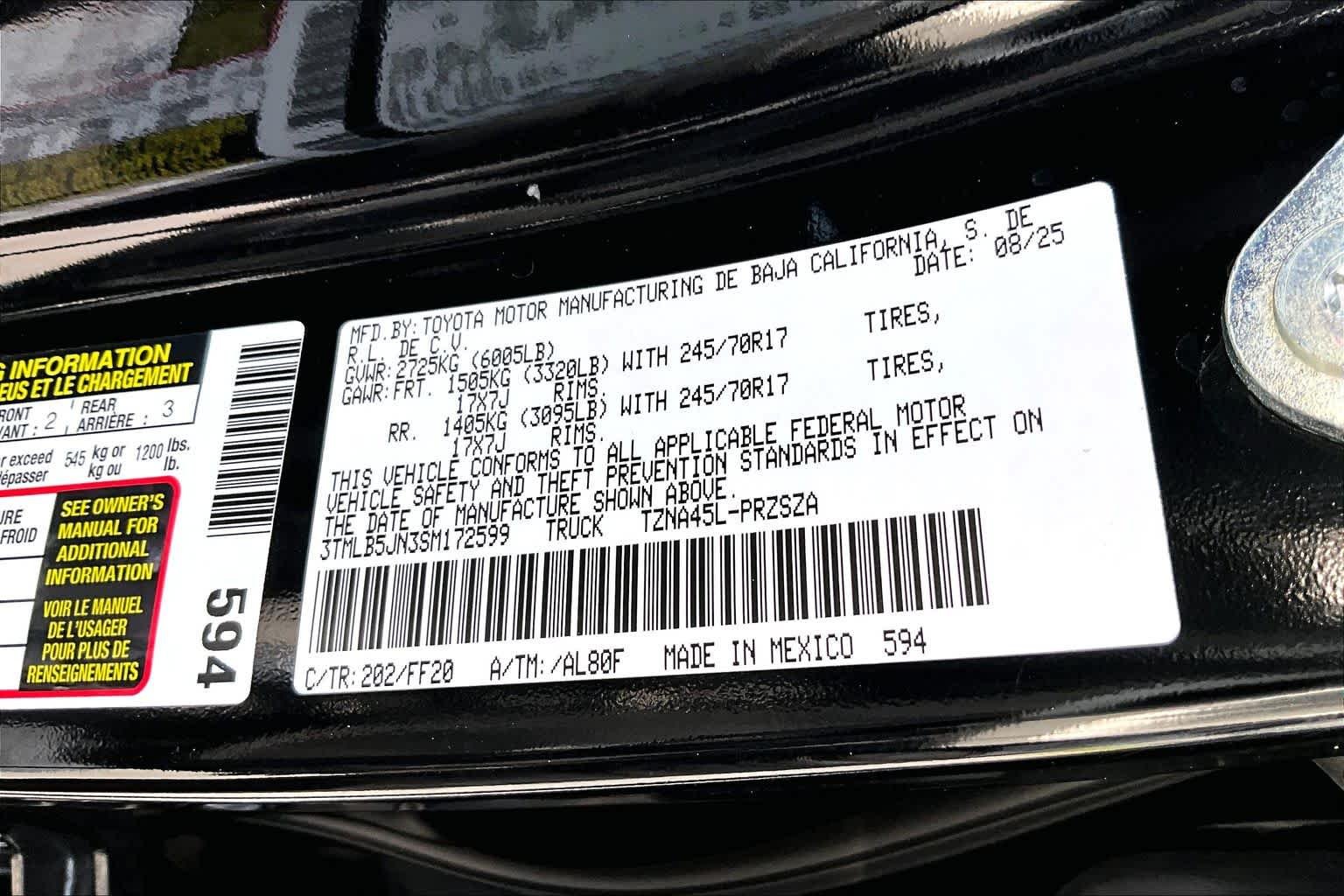 Used 2025 Black Toyota SR5 image 36