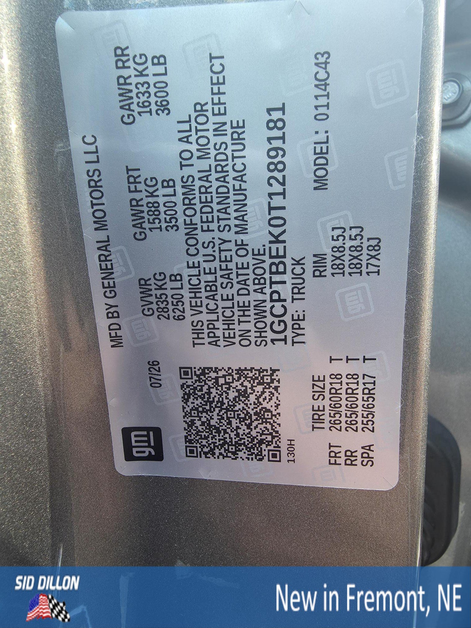 New 2026 Sterling Gray Metallic Chevrolet WT image 6