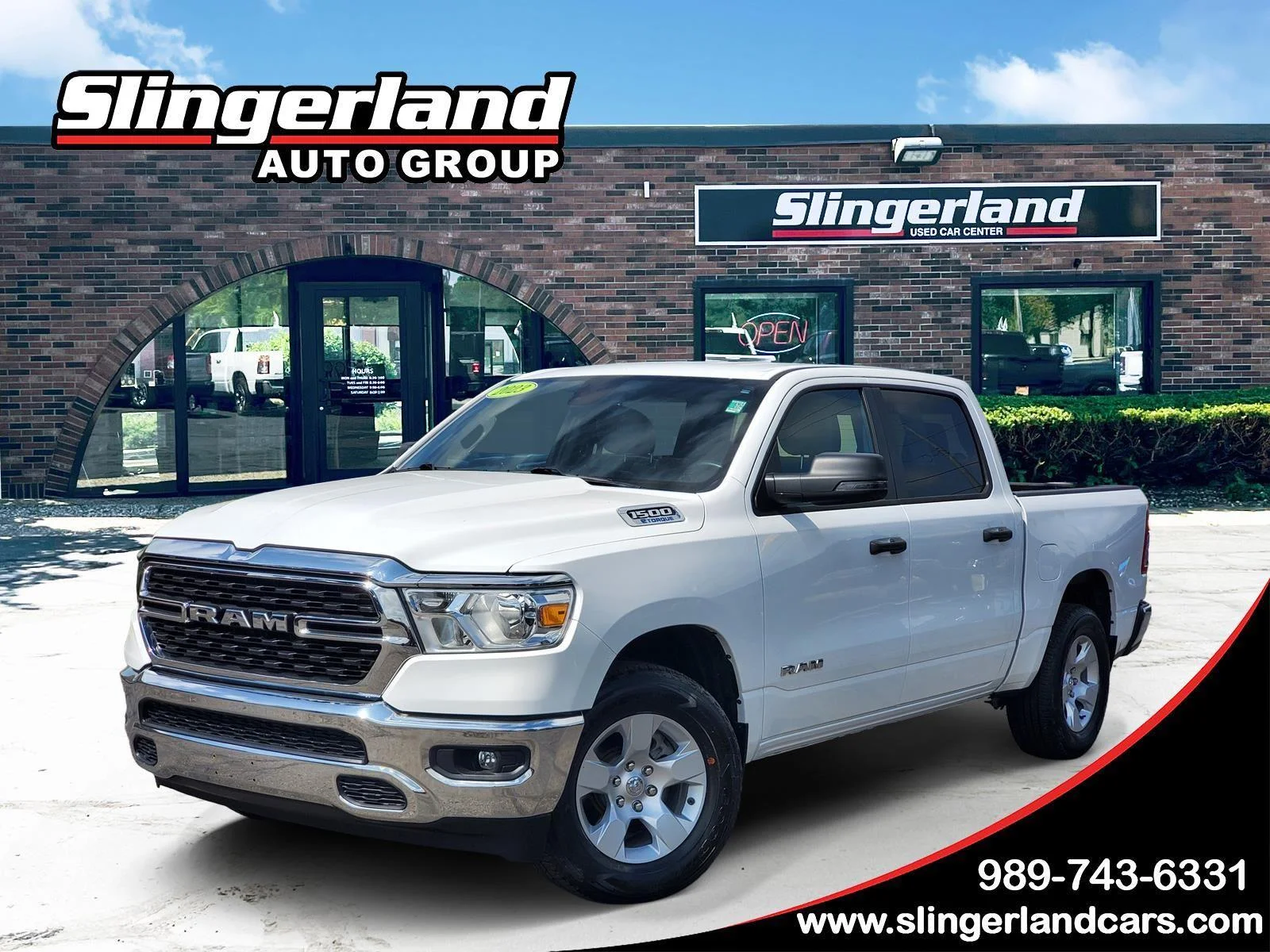 Used 2023 Bright White Clearcoat Ram Big Horn image 1