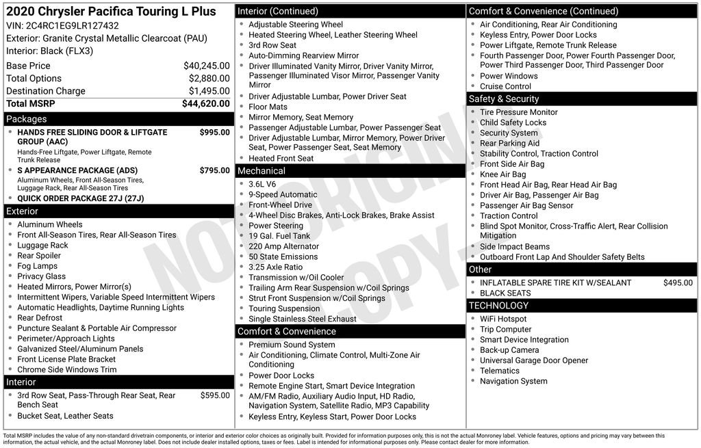 2020 Chrysler Pacifica Touring L Plus's photo