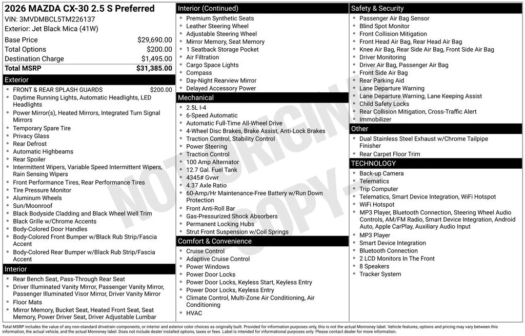 New 2026 Black Mazda 2.5 S Preferred image 3