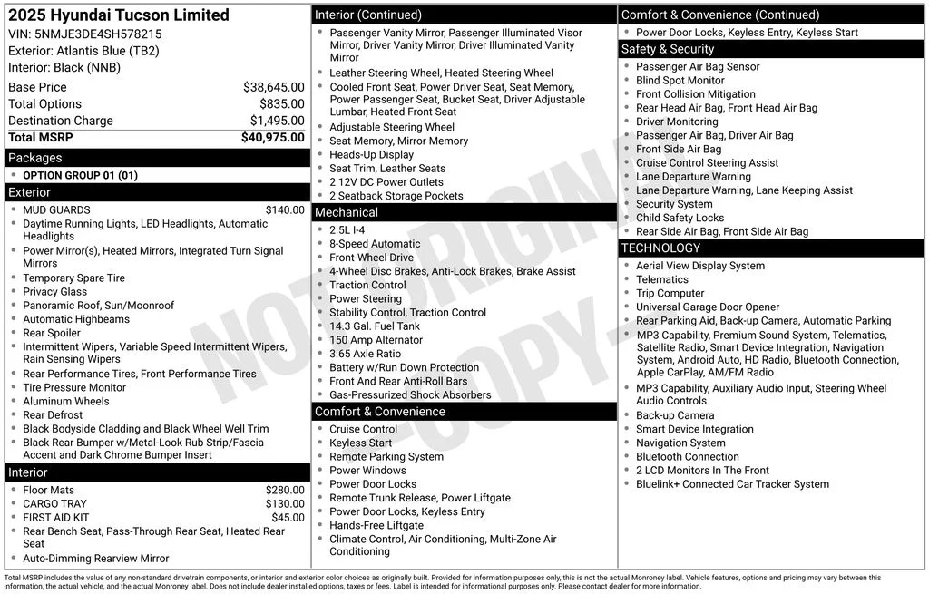 Used 2025 Blue Hyundai Limited image 33