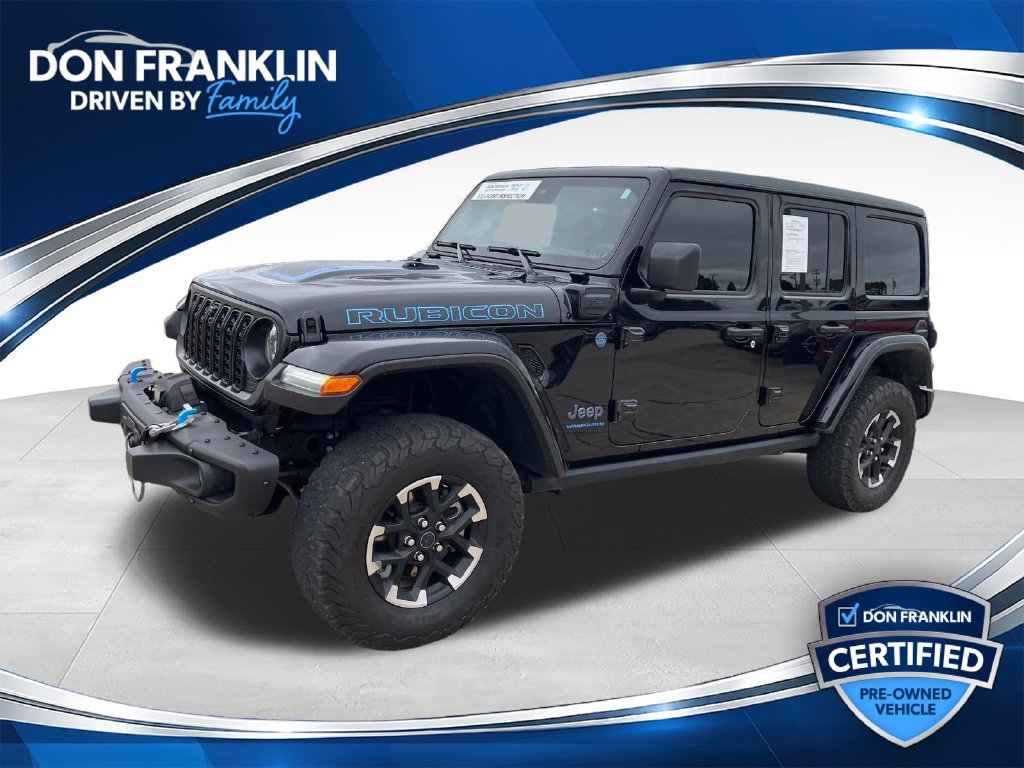 Used 2024 Black Jeep Rubicon 4xe image 1