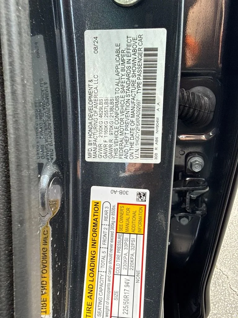 Certified Used 2024 Meteorite Gray Metallic Honda HYBRID EX-L image 56