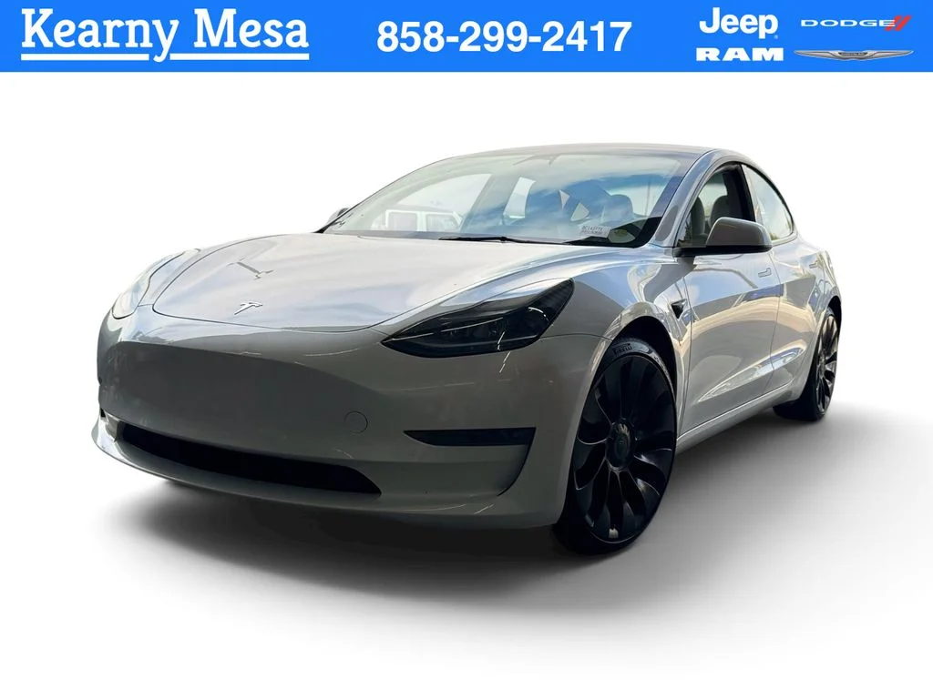 Used 2023 White Tesla Performance image 1