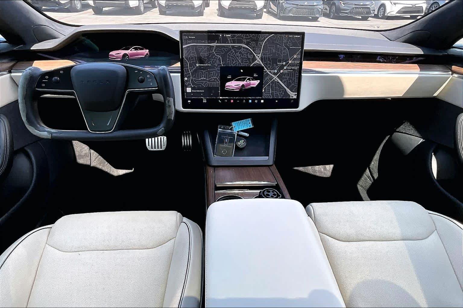 Used 2021 Solid Black Tesla Plaid image 15