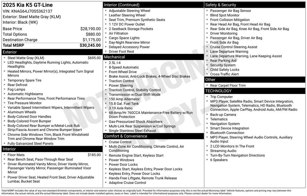 Used 2025 Gray Kia GT-Line image 25