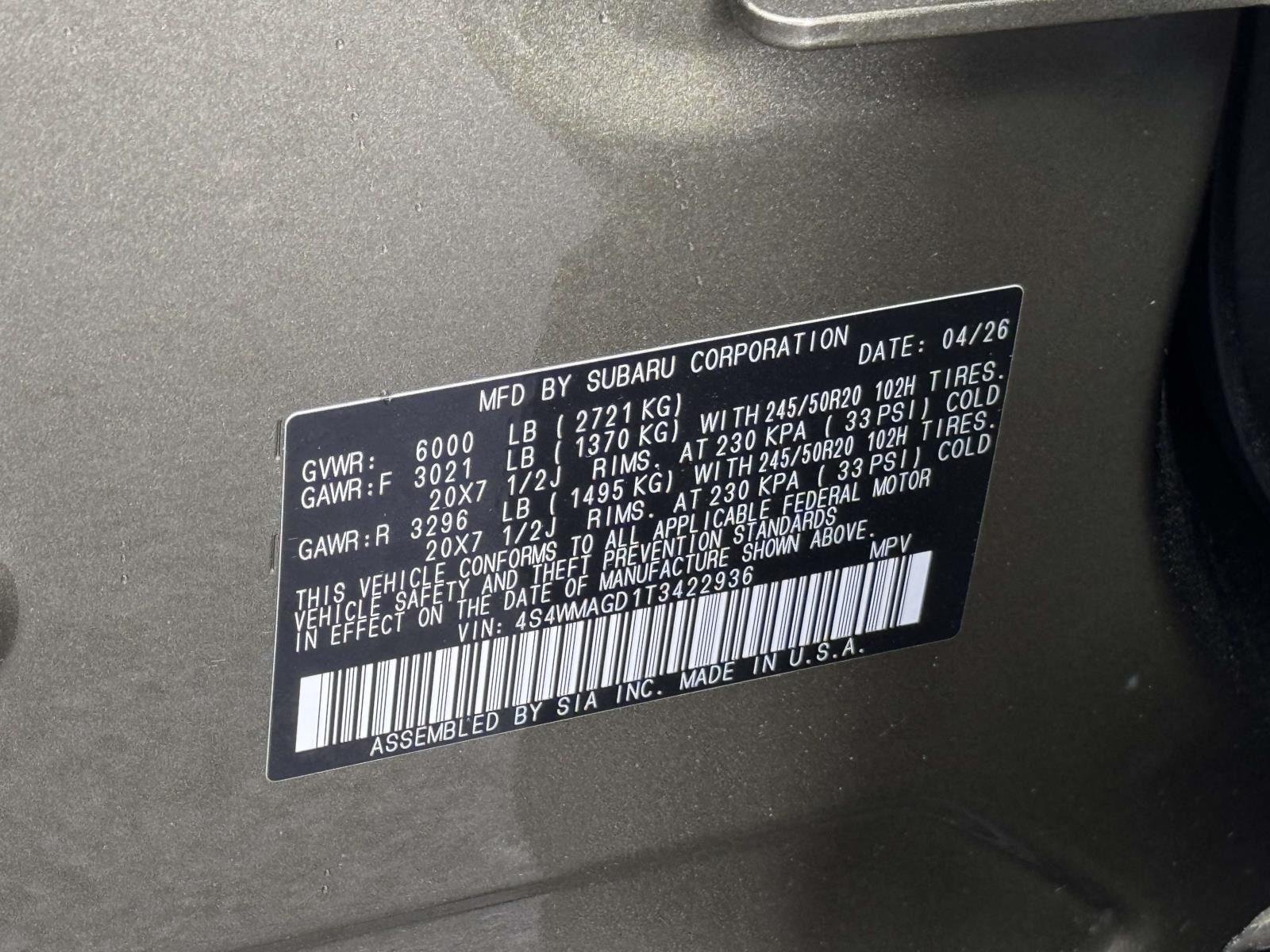 New 2026 AUTUMN GREEN METALLIC Subaru Limited 7-Passenger image 18