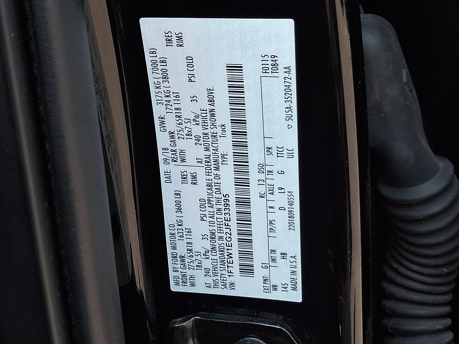 Used 2018 Shadow Black   G1 Ford LARIAT image 27