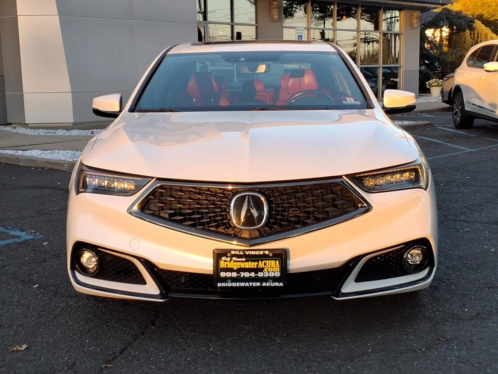 Used 2019 Platinum White Pearl Acura A-Spec Red image 2