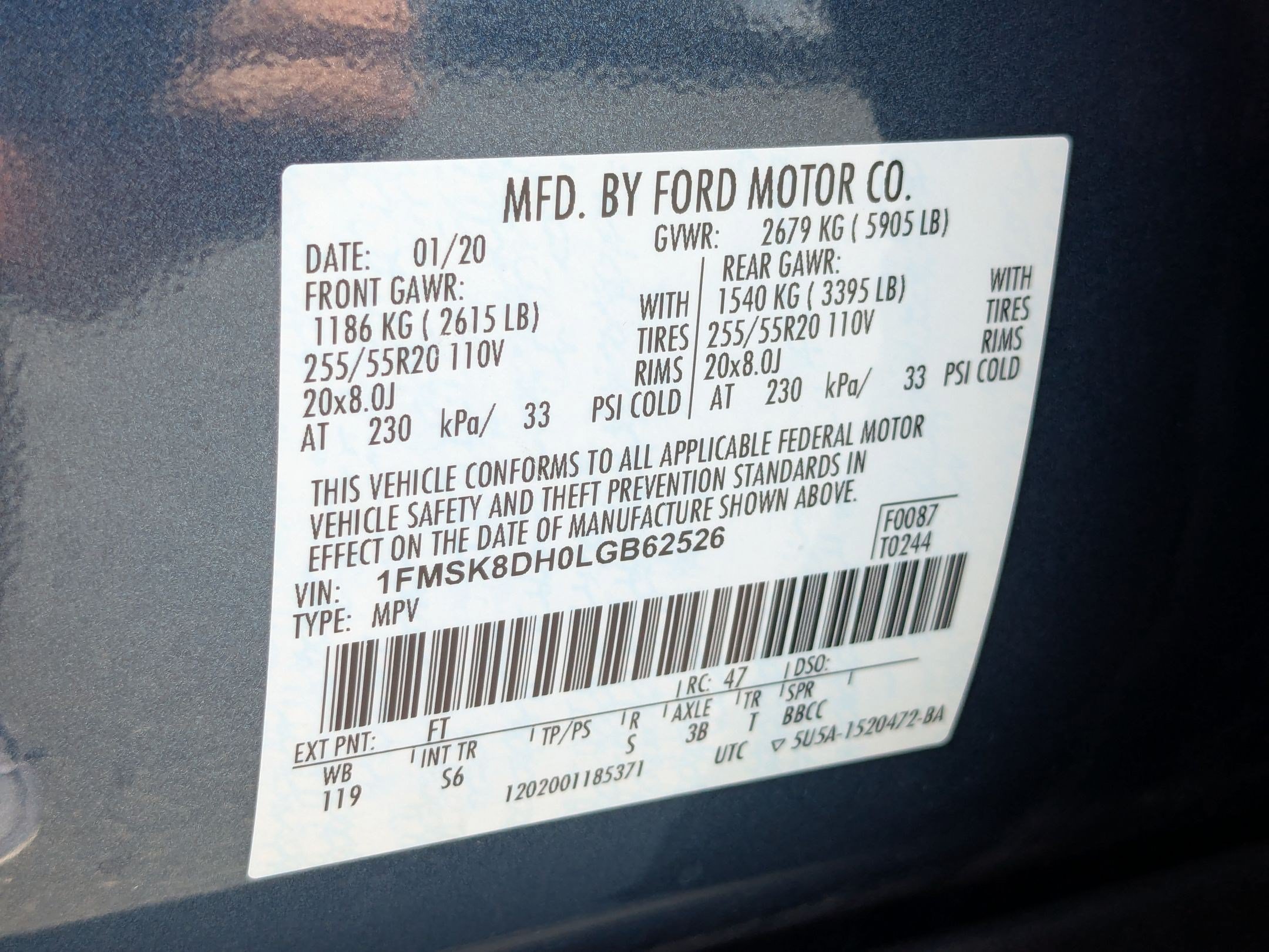 Used 2020 Blue Metallic Ford XLT image 33