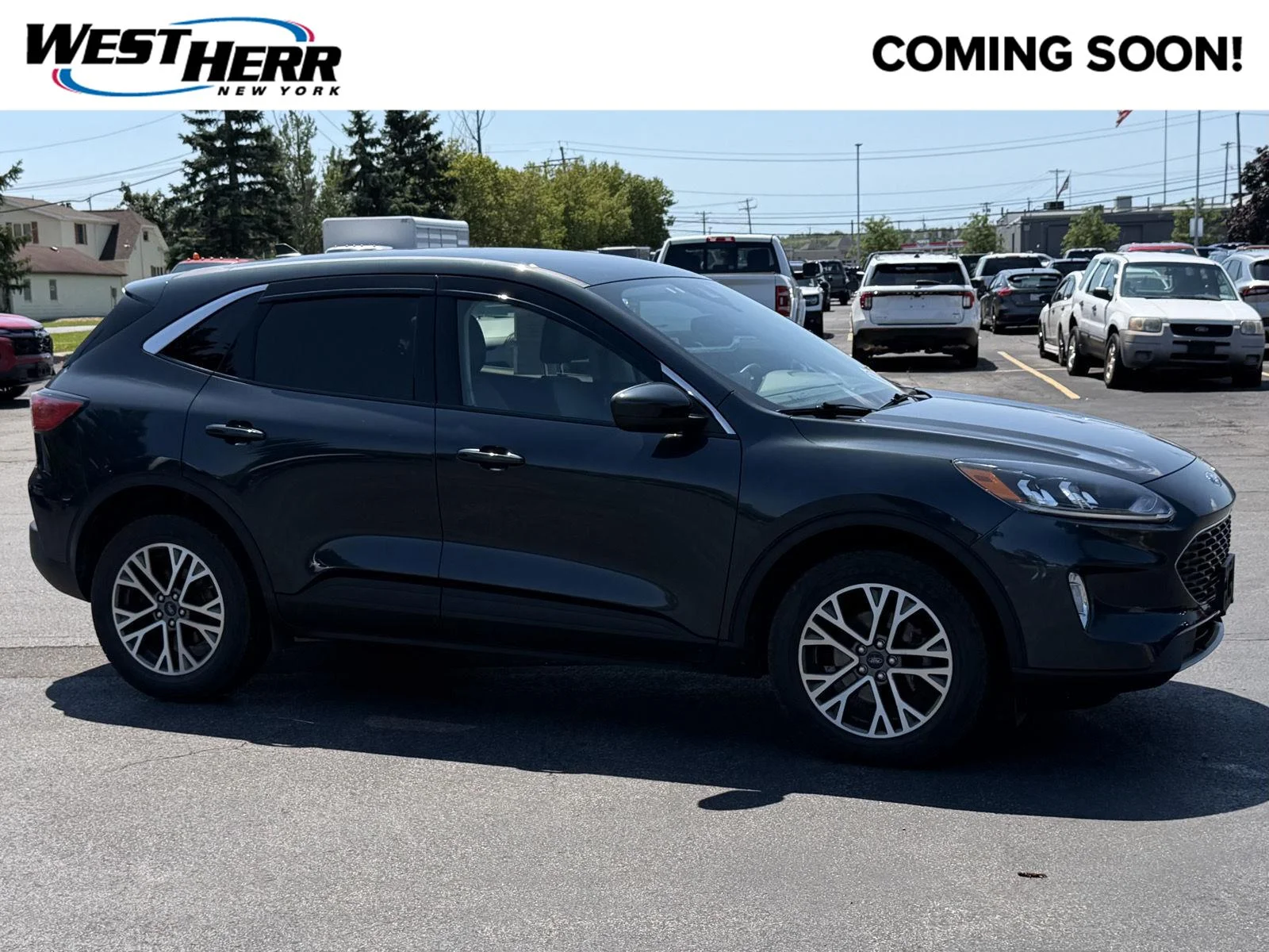 Used 2022 Stone Blue Ford SEL image 1