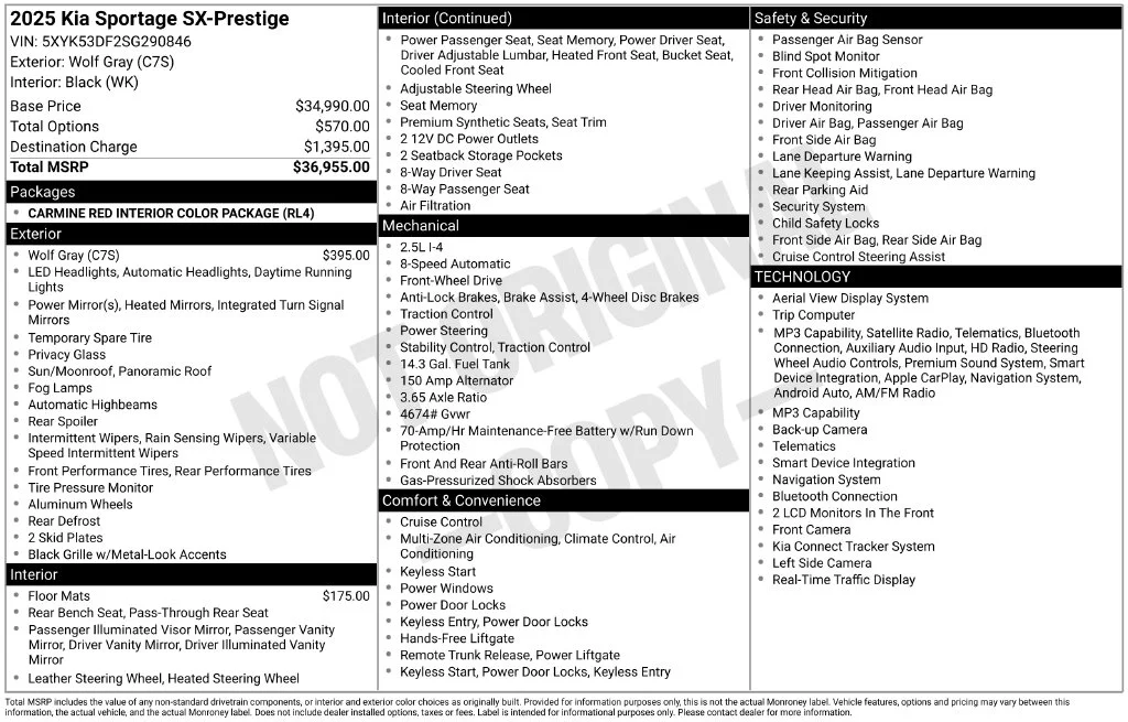 Used 2025 Gray Kia SX-Prestige image 3