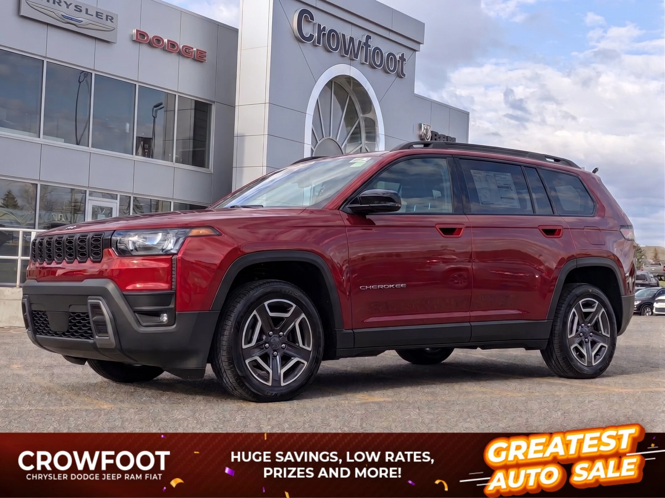 New 2026 Red Jeep Limited - - Hybrid - Dual-Pane Pano Sunroof - Capri Leatherette - Power Liftgate & More! image 1