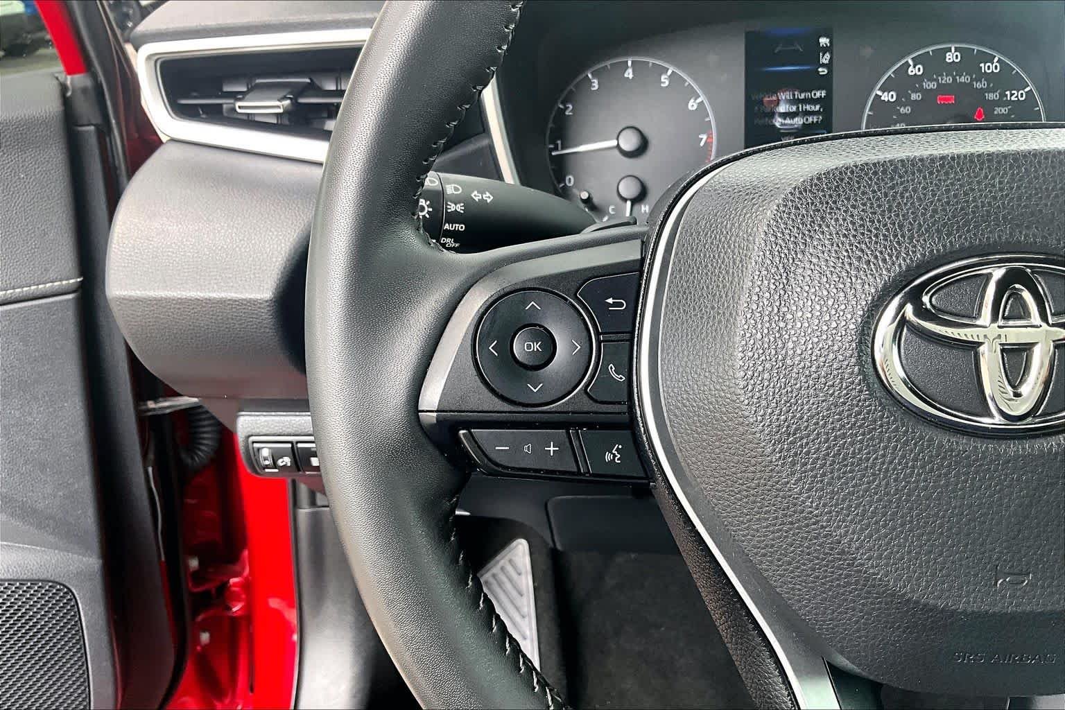 Used 2025 Finish Line Red/Midnight Black Metallic Toyota SE image 23