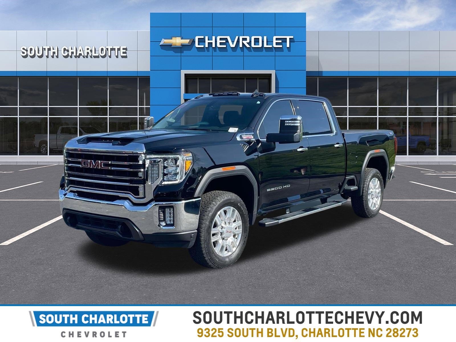 Onyx Black 2023 GMC Sierra 2500HD SLT Crew Cab 4WD Pickup Truck Four-Wheel Drive