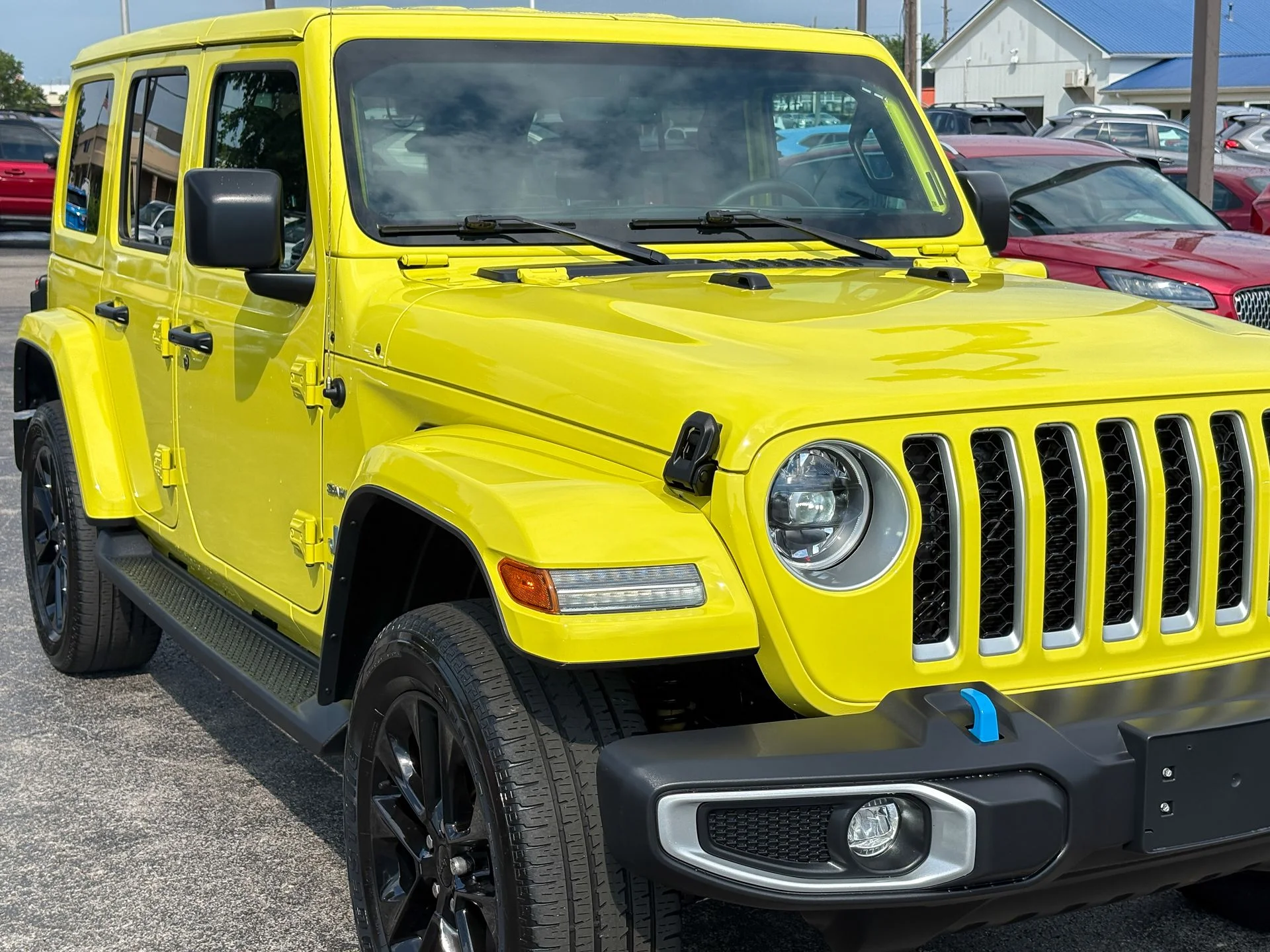 Used 2023 Yellow Jeep Sahara 4xe image 3