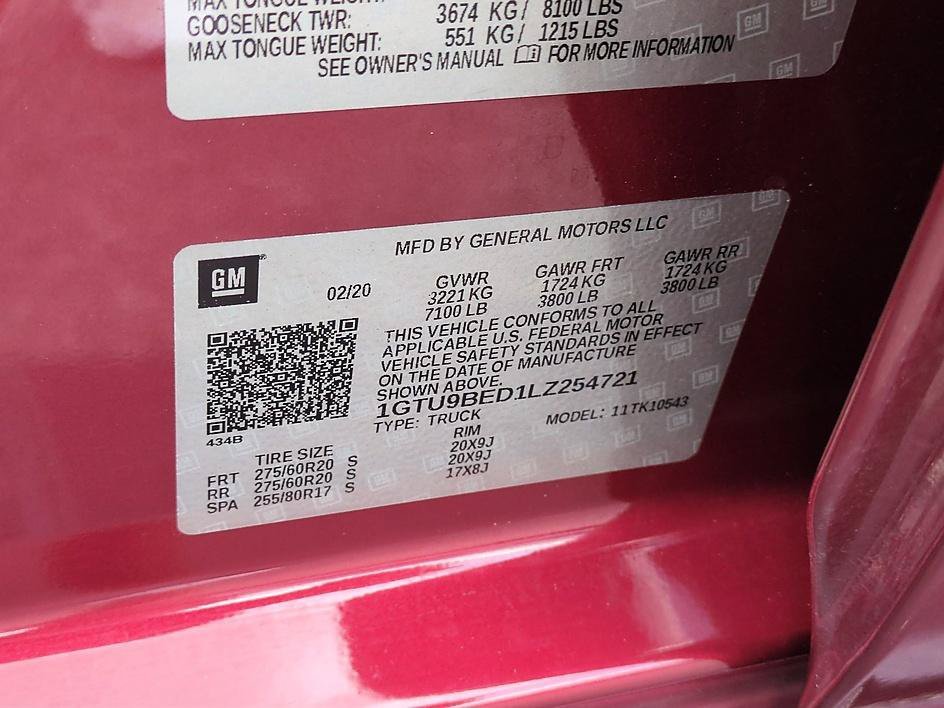 Used 2020 Red Quartz Tintcoat GMC SLE image 36