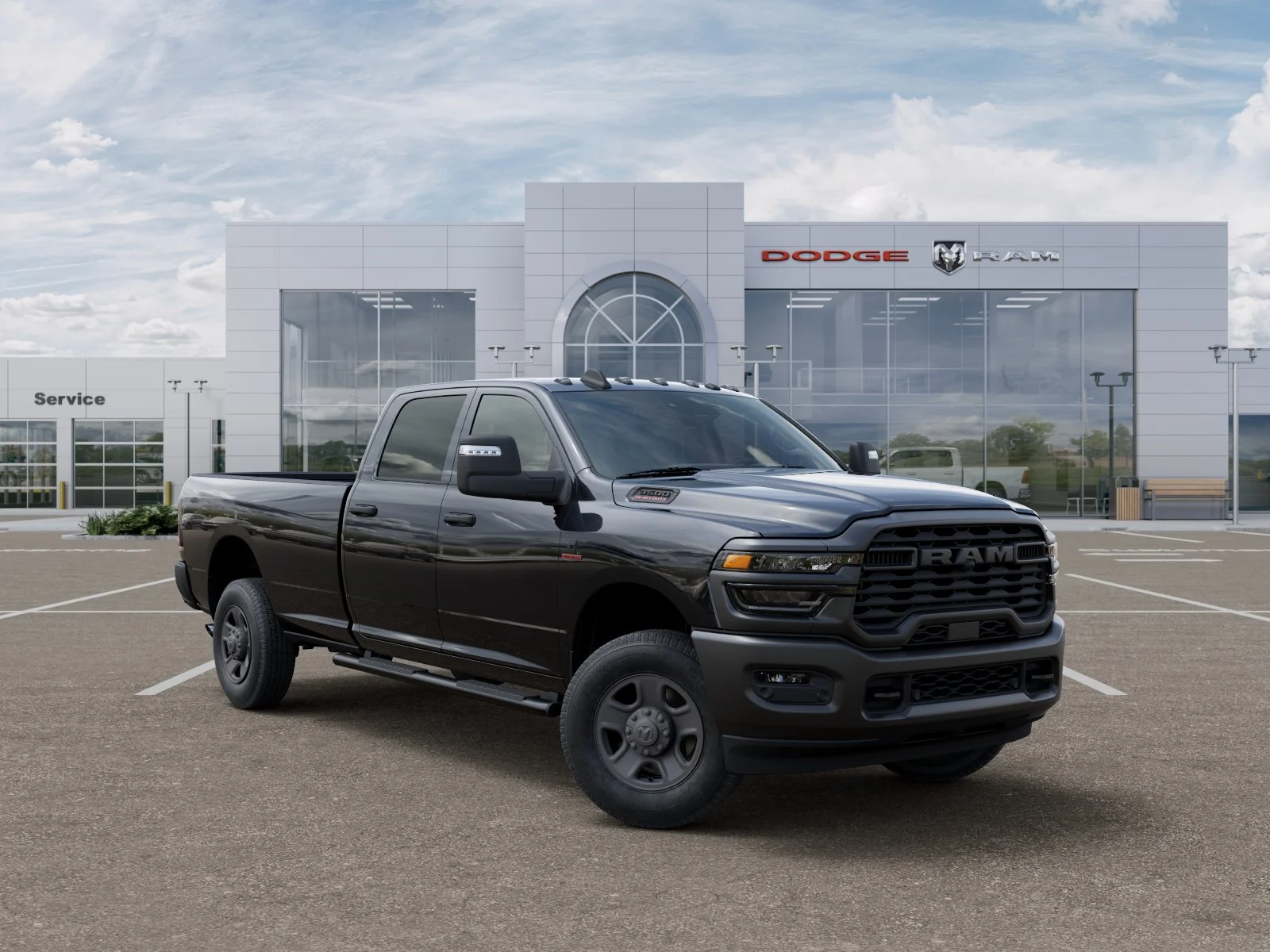 New 2026 Diamond Black Crystal Pearl-Coat Exterior Paint RAM Tradesman image 32